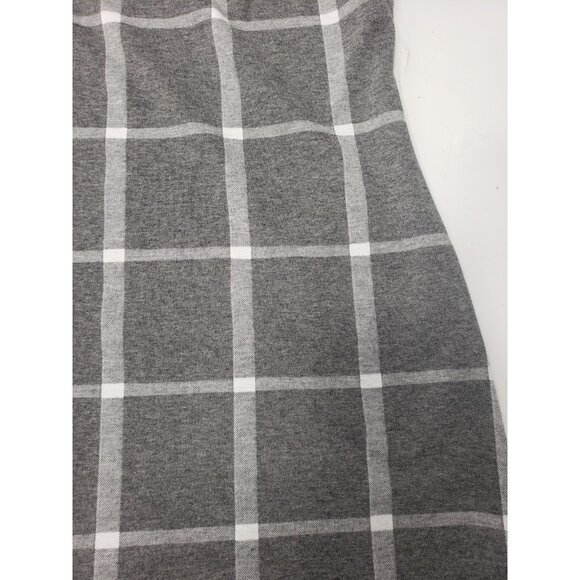 Tommy Hilfiger Women’s Grey/Ivory Windowpane Plaid Shift Dress A8FK1CSD Size 8 - Picture 8 of 16